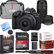 Canon EOS R50 Mirrorless Camera with 2 Lens Kit 18-45mm + 75-300mm Bundle