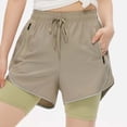 thumbnail image 3 of Jamicy Athletic Shorts for Women High Waisted Quick Dry for Running Workout Gym Trackloose Sports Double-Layer Shorts with Pocket, 3 of 9