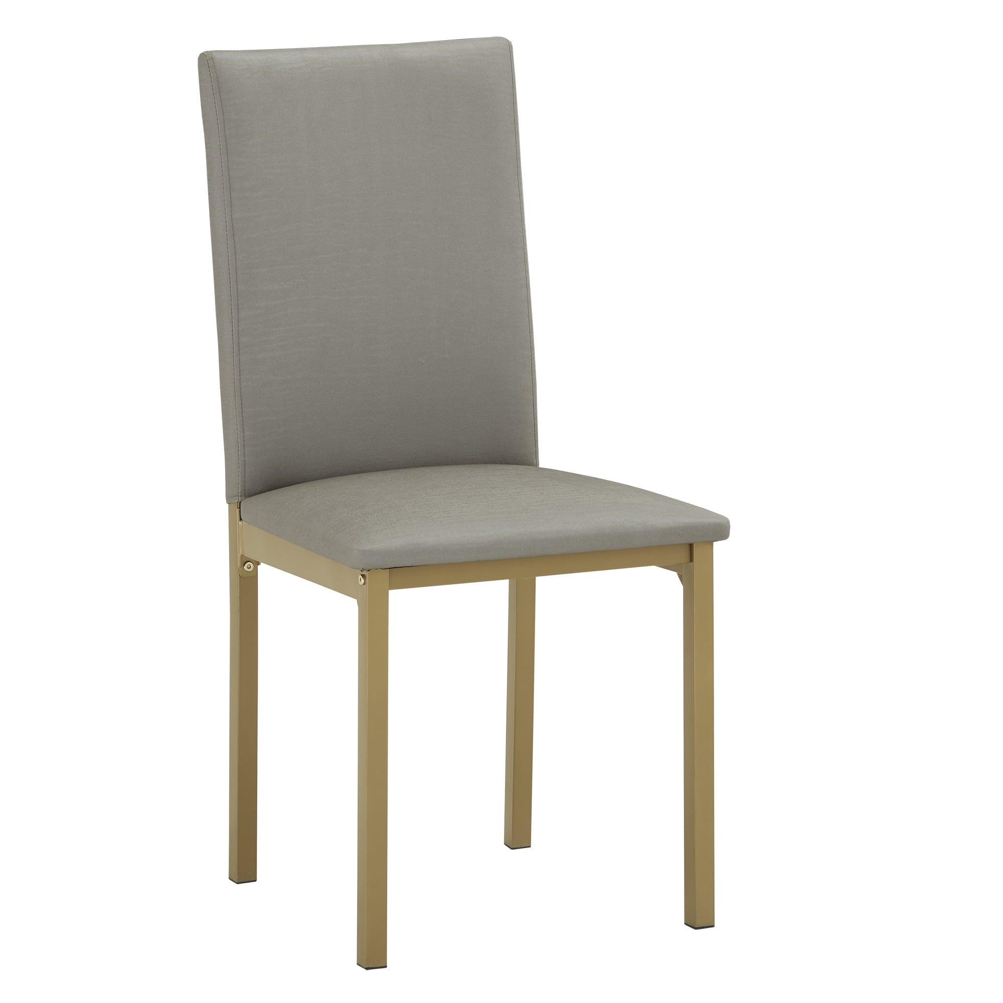 Weston Home Declan Modern 5-Piece Faux Marble Dining Set, White/Gold/Gray