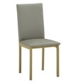 thumbnail image 6 of Weston Home Declan Modern Faux Leather Dining Side Chairs, Gray/Gold (Set of 4), 6 of 8