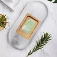 thumbnail image 4 of Portajabones de madera natural con diseño autodrenante • Extiende la vida útil • 4,72x3,34 pulgadas • Color caqui • Hecho a mano para baño, ducha y cocina, 4 of 8