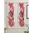thumbnail image 5 of Valentine's Day Bathroom Window Curtain, Red Pink Love Heart Rugby Glove Beige Light Filtering Coffee Kitchen Curtains, Bedroom Living Room Curtains 2 Panel 84"x63", 5 of 6