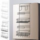 thumbnail image 1 of Organizador de estante para colgar refrigerador multifuncional para almacenamiento en cocina | Estante de 4 capas de aleación metálica | Blanco | Adhesivo que no deja marcas de fácil instalación, 1 of 7