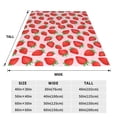 thumbnail image 3 of Salouo Strawberries Print Bed Blankets,Flannel Blanket Comfortable Air Conditioning Blanket Lightweight Blanket for Sofa Bed Travel & Couch -50"x40", 3 of 8