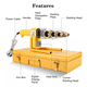thumbnail image 3 of Kit Termofusor Pantalla Digital Con 6 dados Y Tijeras 1000w Amarilla, 3 of 5