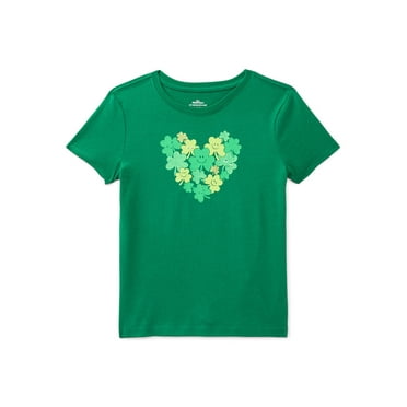 St. Patrick’s Day Girls Short Sleeve T-Shirt from Way To Celebrate, Sizes 4-18