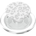 thumbnail image 1 of PopSockets PopGrip para teléfonos y tabletas gris con estampado de leopardo, 1 of 5