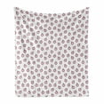 thumbnail image 1 of Donuts Soft Flannel Fleece Throw Blanket, Yummy Smiling Doughnuts with Crowns, Cozy Plush for Indoor and Outdoor Use, 70" x 90", White Baby Pink, by Ambesonne, 1 of 5