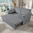 thumbnail image 3 of Convertible Pull Out Sofa Bed Queen Size, 3-in-1 Convertible Sleeper Couch with Thicked Cushions and Side Storage,Multi-Functional Chenille Loveseat Sofa for Living Room,Bedroom,Apartment,Office,Grey, 3 of 8