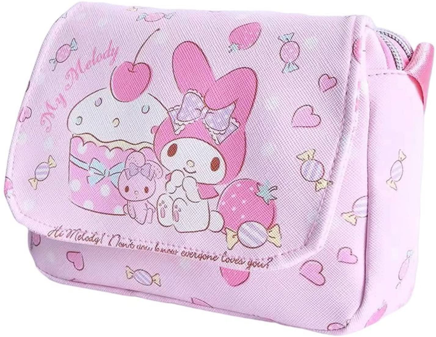 Kawaii Cartoon Anime Cinnamorol Kitty Messenger Bag Handbag Makeup Storage  Bag Baby Girl Holiday Gift 