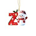thumbnail image 2 of Dongrens Snowman Christmas Ornaments, Cute Flat Christmas Tree Letter Decoration, Z, 2 of 5