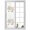 Off-White, variant on Window Privacy Film Spring Floral Pig Stained Glass Window Film Decorative Sun Block Window Cover Elegant Flowers Leaves Farmhouse Wooden Window Clings Static Sticker for Bathroom 17.7"x39.3"