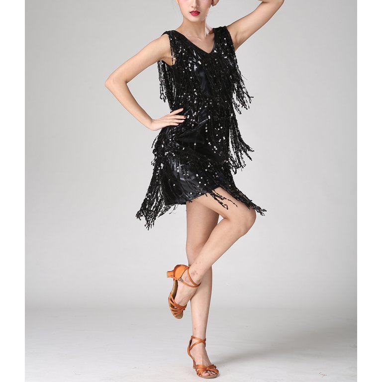 Sequin Fringe Flapper Gatsby 1920'S Dance Performance Outfits Dresses - Walmart.com Sequin Fringe Flapper Gatsby 1920'S Dance Performance Outfits Dresses - Walmart.com