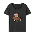 thumbnail image 1 of Camiseta para mujer con cuello redondo y cuello redondo, camisetas de verano para el trabajo, mochilero, mujer XL, 1 of 7