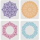 thumbnail image 1 of 4 plantillas de mandalas de tapete de 30 x 30 cm (11,8 x 11,8 pulgadas): plantilla de tapete octogonal, plantilla de tapete de nardos y plantilla de mandala para suelo., 1 of 7