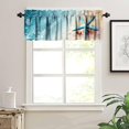 thumbnail image 3 of Coastal Ocean Valance Curtain for Kitchen, Summer Tropical Sand Beach Starfish Shells Blackout Short Windows Treatment for Bathroom Bedroom Cafe, 54x18in, 3 of 5