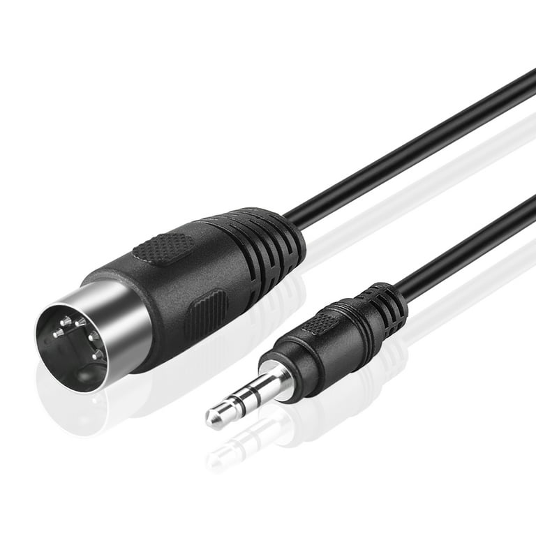 Din 5 Pin Din MIDI Male To 3.5mm Male Plug Stereo Jack Audio Adapter Cable  5FT