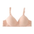 thumbnail image 4 of LIIPEE Women Bras Solid Color Plus Size Full Coverage V Neck Underwire Bralette Seamless Push Up Bralette Bra Woman Classic Casual Daily Party Bras,Pink,42, 4 of 4