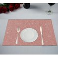 thumbnail image 1 of EREHome Napperon Rose Doré texture Pailletée Rose Rouge Scintillant Brillant Napperon de Table 12x18 Pouces, Ensemble de 2, 1 of 2