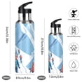 thumbnail image 2 of People Climbing Snow Mountain Sports Bottle with Straw Stainless Steel Water Jug Portable Thermal Cup Leak-proof 600ML, 2 of 9