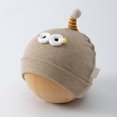 thumbnail image 2 of Hessimy Baby Ribbed Knit Beanie with Single Pom Antenna and Googly Eyes,Cute Winter Warm Hat, 2 of 9