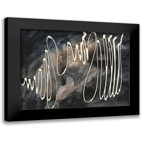 Moore, Regina 14x12 Black Modern Framed Museum Art Print Titled - Midnight Swirl IV