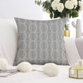 thumbnail image 3 of Grey Flower Cushion Covers, 18x18 Inch - Set of 2, Ideal for Boho Themed Sofa or Bedroom, 3 of 7