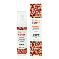 Exsens Strawberry Gourmet Warming Intimate Massage Oil, Flavored, All Natural, Vegan, Non-Staining, 50ml (1.7 fl.oz), 1 Count