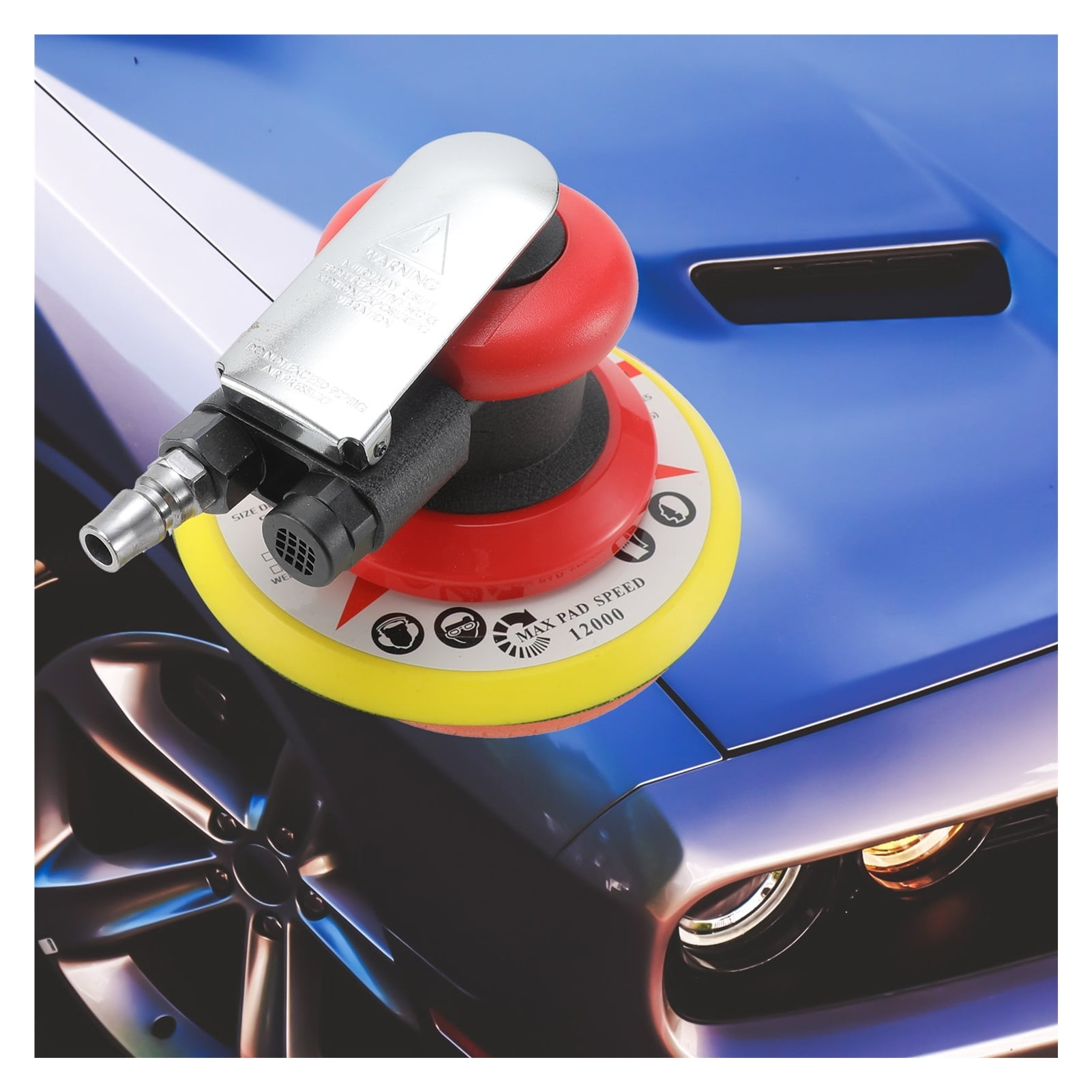 Pneumatic Orbital Sander Air Grinder 5" 6" Vacuum Eccentric Polishing/Grinding Machine Sanding Waxing Tools For Car Wall Metal
