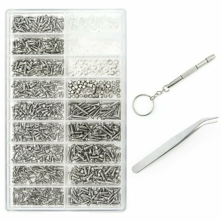 

Tickas Glasses Repairing Screws Sunglasses Repairing Small Screws Kit Stainless Steel Tool Set About 1000PCS