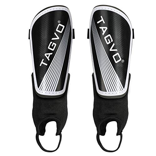 Kids Youth Adults Soccer Gear with Ankle Sleeves Soccer Equipment Protection with Hard Protective Shell for Boys Girls TAGVO Soccer Shin Guards