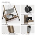 thumbnail image 3 of FITUEYES Storage Rolling TV Cart Height Adjustable Corner TV Stand Mount for TVs Up to 65 Inch, 3 of 4