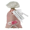 thumbnail image 1 of 20 Burlap Drawstring Gift Bag Small Jute Pouch Wedding Party Rustic Favor Bags With Personalized Tags 4" x 6.5", 1 of 1