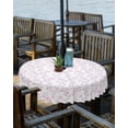 thumbnail image 2 of Outdoor Tablecloth with Umbrella Hole and Zipper 60R Pink Flowers Branches Pattern Table Cover for Round Tables Waterproof Tabletop Collection for Patio Garden Picnic Camping, 2 of 6