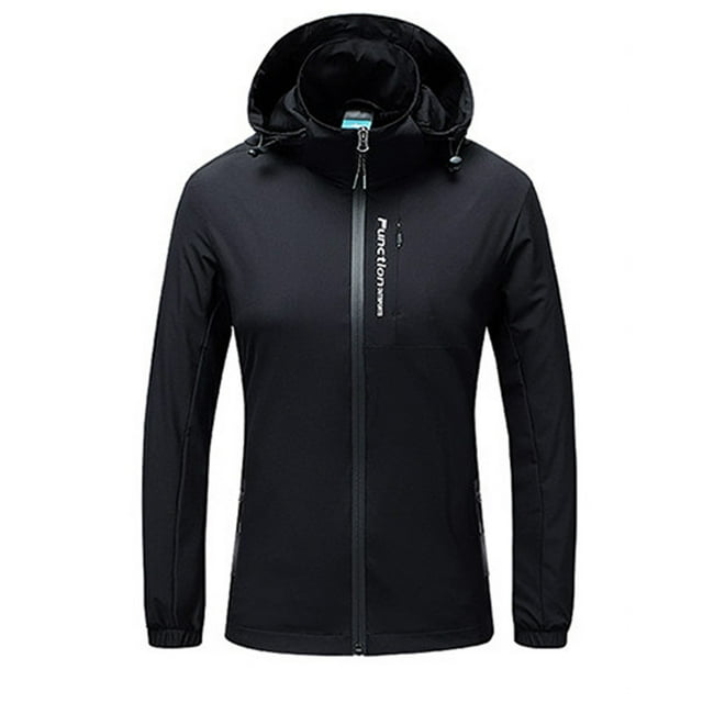 EGNMCR Manteau à Manches Longues pour Femmes, Manteau Décontracté Sans Capuche à Manches Longues & Vestes pour Femmes Pluie Ski Extérieur Grande Taille à Capuche Alpin Coupe-Vent Manteau Veste Manteau pour Femmes