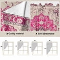 thumbnail image 3 of Boho Pink Kitchen Window Curtains, Swag Curtains Valance for Bedroom Living Room Bathroom, Middle Century Boho Geometric Abstract Southwestern Rod Pocket Window Curtain Block Drapes 2 Panels 36"x45", 3 of 9