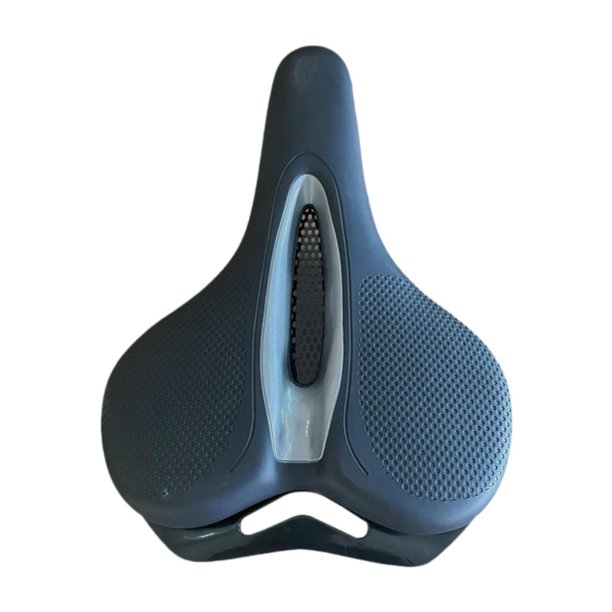 Almohadilla ergonómica hueca para asiento de bicicleta, ideal para actividades al aire libre. gris
