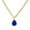 Blue, variant on Fiaya Women Crystal Chain Necklace for Women Trendy, Imitation Diamond Pendant, Statement Cubic Zirconia Boho Jewelry Set (Khaki)