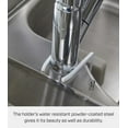 thumbnail image 5 of Yamazaki Home Faucet-Hanging Sponge Holder - Two Sizes, White, Steel, Single, Water Resistant, No Assembly, 5 of 7