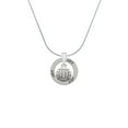 thumbnail image 3 of Delight Jewelry Silvertone Volleyball or Water Polo Ball Joy Ring Charm Necklace, 18", 3 of 4