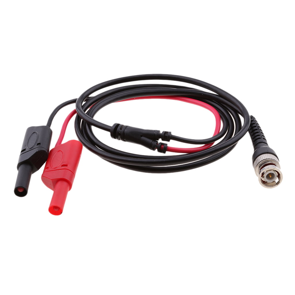 BNC Q9 To Dual 4mm Stackable Banana Plug with Socket Test Leads Probe Cable 120C 