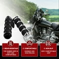 thumbnail image 6 of 1 inch Motorcycle Hand Grips Universal Non-Slip Rubber for Harley Davidson Street Glide Sportster 883 Honda Yamaha Suzuki Kawasaki Cruisers 25mm Handlebar Throttle Grips Black Chrome, 6 of 7