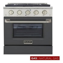 Pemberly Row 30" 4.2cu. ft. Natural Gas Range with Convection Oven in Gray