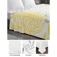 thumbnail image 5 of Twin XL Size Flat Sheet Only, Yellow Grey Chrysanthemum Soft Brushed Microfiber Bed Sheets, Farmhouse Botanical Floral Modern Hotel Quality Breathable Bedding Top Sheet, Easy Care, 66"x102", 5 of 9