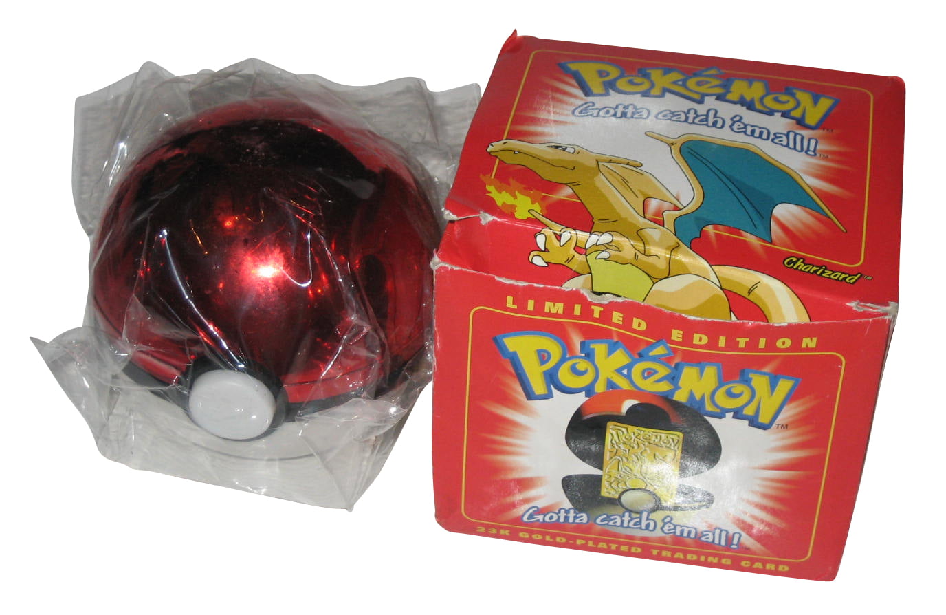 Pokemon Limited Edition 23k Gold Plated Charizard Trading Card W Pokeball Toy Walmart Com Walmart Com