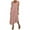 Pink, variant on Women's Sleeveless Asymmetrical Summer Maxi Dress 2025: Flowy Casual with Round Neck, Vertical Buttons & Mesh Detailing Navy XXL