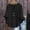 *Black, variant on ClodeEU Womens Ruffle 3/4 Sleeve Blouse Tops ,V Neck Business Casual Blouses Shirts with Buttons White,Womens Plus XXXL