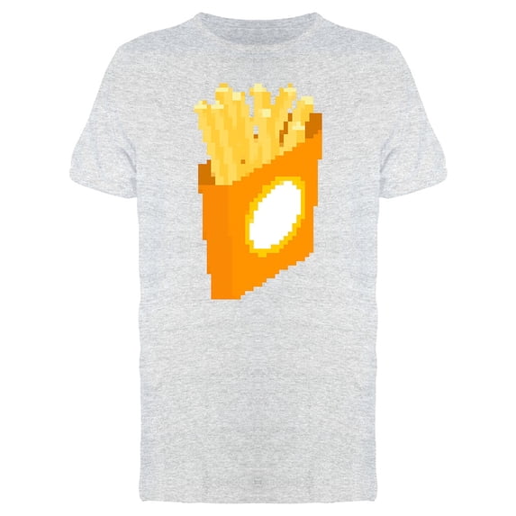 French Fries Pixel Art Doodle T-Shirt Men -Image by Shutterstock, Male x-Large
