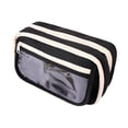 thumbnail image 3 of 4xEstuche Para Lápices Bolsa De Artículos De Tocador Estuche Para Lápices De Lona Con Cremallera Para Adolescentes Niños Mujeres Negro, 3 of 8
