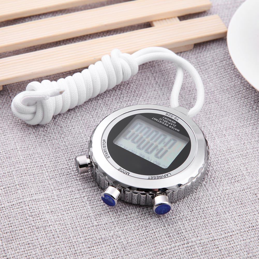 Digital Timer Stopwatch Sports Counter Waterproof Antimagnetic Chronograph Metal 